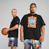 Dylan Exhibit Basketball Tee Men, PUMA Black, small-THA