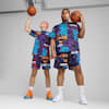 Melo Phoenix Basketball Men's Shorts, Blue Crystal-AOP, small-NZL