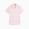 CLOUDSPUN Toile Short Sleeve Women's Polo, Pink Fruit, small-AUS