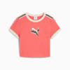 EQUAL LOVE CONFEDERATION Kurzes figurbetontes T-Shirt mit Grafik Damen, Peach Frost, small