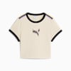 EQUAL LOVE CONFEDERATION Kurzes figurbetontes T-Shirt mit Grafik Damen, Alpine Snow, small