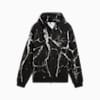 PUMA HOOPS x LAFRANCÉ Written in Chrome Hoodie Men, PUMA Black-Puma White AOP, small