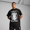 PUMA HOOPS x LAFRANC&Eacute; Written in Chrome Tee Unisex, PUMA Black, small-PHL