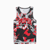 Rival Rage All-Over Print Mesh Tank Top - Youth 8-16 years, For All Time Red, small-AUS
