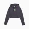 PUMA x HYROX Cropped Hoodie Damen, Galactic Gray, small