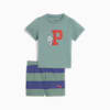 Minicats SUPER PUMA Tee and Shorts Set - Infants 0-4 years, Green Moon, small-AUS