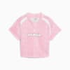FOOTBALL JERSEY Baby Tee Women, Pink Lilac, small