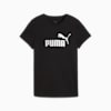 ESS METALLIC No. 1 Logo Tee Women, PUMA Black-metallic silver, small
