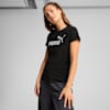 ESS METALLIC No. 1 Logo T-shirt voor dames, PUMA Black-metallic silver, small
