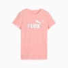 ESS METALLIC No. 1 Logo Tee Women, Pink Fruit-metallic silver, small