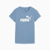 Maglietta con logo ESS METALLIC No. 1 da donna, Cool Blue-metallic silver, small
