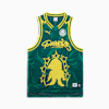 Camiseta de básquetbol PUMA HOOPS x SE PALMEIRAS para hombre, Malachite-Jade Green-AOP, small