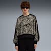 T7 Leo Luxe oversized sweater met ronde hals voor dames, PUMA Black, small