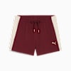 T7 Pintuck 4" Shorts Women, Ruby Shimmer, small