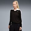 T7 Women's Relaxed Long Sleeve Polo, PUMA Black, small-AUS