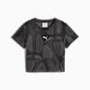 DARE TO All Over Print Baby Tee Women, PUMA Black, small-SEA