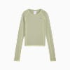 Haut ajusté à manches longues YONA Femme, Lux Army, small