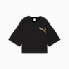 LEO LUXE Oversized Short Tee Women, PUMA Black, small