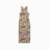 LEO LUXE Slim All-Over Print Dress Women, Alpine Snow-Ice Coffee, small