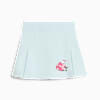 Gonna PUMA azzurra da bambina, con grafica Hello Kitty e design a cuore.