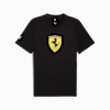 Scuderia Ferrari Sportswear Coloured Shield Tee Men, PUMA Black, small-SEA