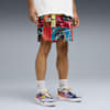 Hooptopia Reversible 7" Shorts Men, PUMA Black-CMYK-AOP, small