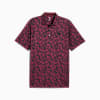 CLOUDSPUN Carmela Floral Golf Polo Men, Deep Navy-Ruby Shimmer, small