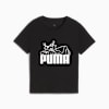 Graphic SUPER PUMA Women's Slim Short Tee, PUMA Black, small-NZL