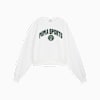 Wardrobe Essentials Sports Legacy Oversized Graphic Crew Sweatshirt Women, PUMA White, small-SEA