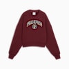 Felpa girocollo oversize con grafica Wardrobe Essentials Sports Legacy da donna, Ruby Shimmer, small