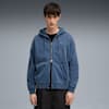 MMQ Men's Full-Zip Hoodie, Dark Indigo, small-AUS
