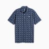 MATTR Port Golf Polo Men, White Glow-Deep Navy, small-VNM