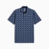 MATTR Port Men's Golf Polo, White Glow-Deep Navy, small-AUS