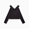 T7 Wide Neck Long Sleeve Polo Women, PUMA Black, small-SEA