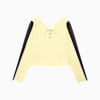 T7 Wide Neck Long Sleeve Polo Women, Gold Moon, small-SEA