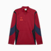 Playera con cierre de un cuarto de fútbol KING Pro para hombre, New Navy-Dark Crimson, small
