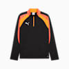 Maglia con zip corta individualLIGA da uomo, PUMA Black-Heat Fire, small