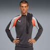 individualLIGA Top mit viertellangem Reißverschluss Herren, Shadow Gray-PUMA White-Glowing Red, small