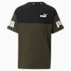 PUMA POWER Colour Block Tee - Boys 8-16 years, Forest Night, small-NZL