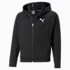 Modern Sports Full-Zip Hoodie Youth, Puma Black, small-SEA