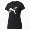PUMA POWER Women's Graphic Tee, Puma Black, small-AUS