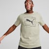 Cat Men's Graphic Tee, Pebble Gray, small-AUS