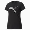 เสื้อยืดแขนสั้นสำหรับผู้หญิง Power Safari, Puma Black, small-THA