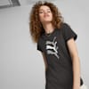GRAPHICS Laser Cut Women's Tee, PUMA Black, small-NZL