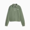 HER Women's High-Neck Half-Zip Sweatshirt, Eucalyptus, small-NZL
