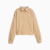 HER Women's High-Neck Half-Zip Sweatshirt, Sand Dune, small-NZL