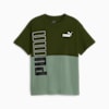 PUMA POWER Colourblock Tee - Boys 8-16 years, Myrtle, small-AUS