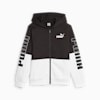 PUMA POWER Full-Zip Youth Hoodie, PUMA Black, small-AUS