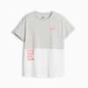 PUMA POWER Colourblock Youth Tee, Light Gray Heather, small-THA
