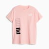เสื้อยืดเด็กโต PUMA POWER Colourblock, Peach Smoothie, small-THA